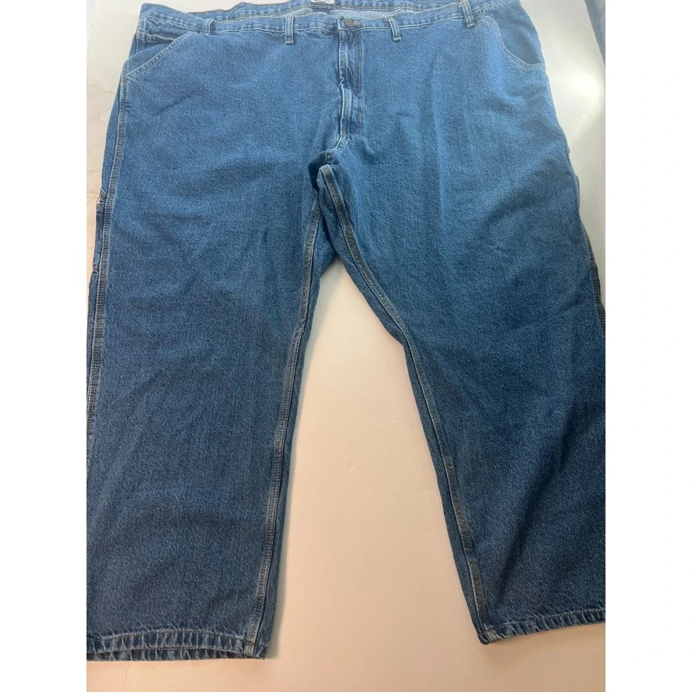 Rocx‎ Men's Carpenter Jeans 58x30 Blue Cotton Straight Workwear W58 L30